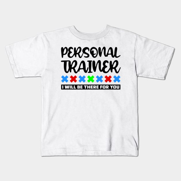 Personal Trainer Kids T-Shirt by colorsplash